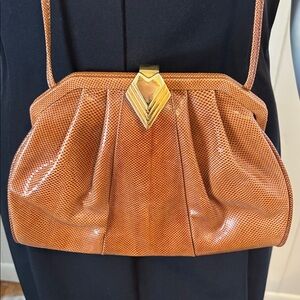 Susan Gail vintage snake purse brown made in Spain